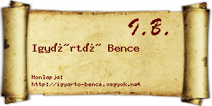 Igyártó Bence névjegykártya